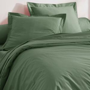 Drap-housse en coton vert lichen 80x200x28cm