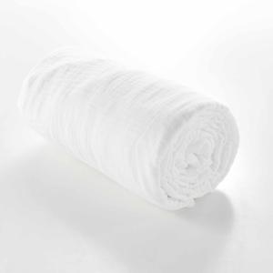 Drap housse en gaze de coton blanc 30 x 140