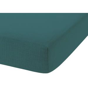 Drap housse en gaze de coton canard 180x200 cm