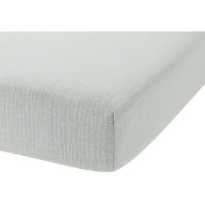 Drap housse en gaze de coton nuage 160x200 cm