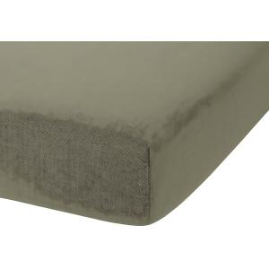 Drap housse en gaze de coton vert 140x190 cm