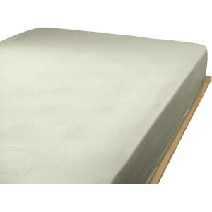 Drap housse en gaze de coton vert d'eau 90x190 cm