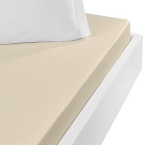Drap housse en jersey coton bonnet 30 cm Ficelle 180x200 cm