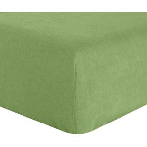 Drap housse en  lin kiwi 180x200 cm