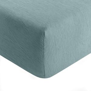 Drap housse en lin stone 140x190 cm