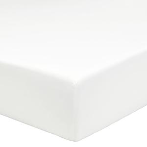 Drap housse en percale de coton bio blanc 160x200