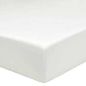 Drap housse en percale de coton bio ivoire 140x200