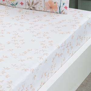 Drap housse en percale de coton bonnet 30 cm  poudre 140x19…