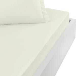Drap housse en percale de coton Ecru 200x200 cm