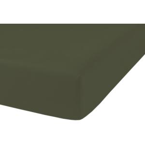 Drap housse en percale de coton kaki 140X190 cm
