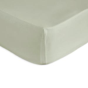 Drap housse en percale de coton PURE 160x200 28 cm vert