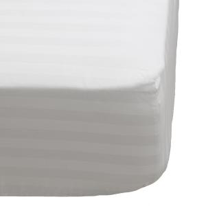 Drap housse en Satin Blanc 180x200 cm