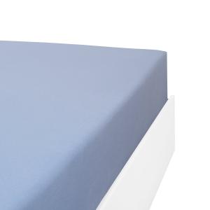 Drap housse flanelle en Molleton Bleu ciel 110x190 cm