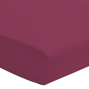 Drap housse fuchsia baikal 140x190  35 cm 100% coton