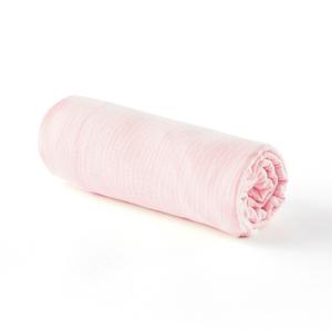 Drap housse gaze de coton rose pale (70 x 140 cm)