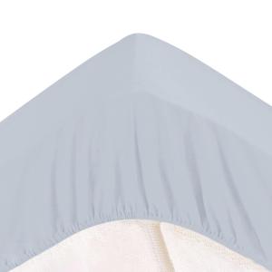 Drap-housse grand bonnet 180x200x32 gris perle en coton