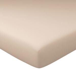 Drap-housse grand bonnet en coton beige sable 160x200x30