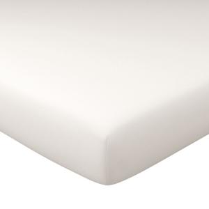 Drap-housse grand bonnet en coton blanc 160x200x32cm