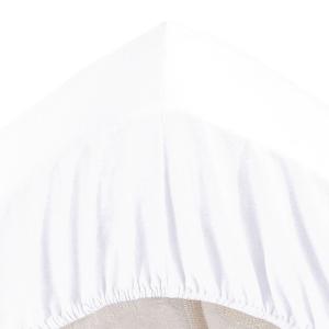 Drap-housse grand bonnet en coton blanc 180x200x32