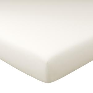 Drap-housse grand bonnet en coton blanc ivoire 140x200x32