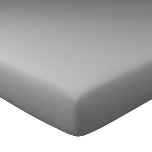 Drap-housse grand bonnet en coton gris minéral 180x200x30