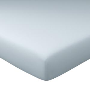 Drap-housse grand bonnet en coton gris perle 160x200x30cm