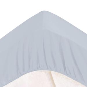 Drap-housse grand bonnet en coton gris perle 180x200x32