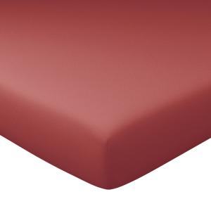 Drap-housse grand bonnet en coton orange sienne 90x200x30