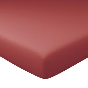 Drap-housse grand bonnet en coton orange sienne 90x200x30cm
