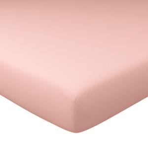 Drap-housse grand bonnet en coton rose thé 160x200x30