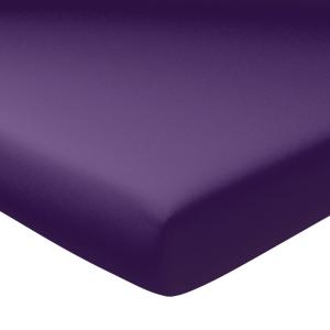 Drap-housse grand bonnet en coton violet 120x200x40cm