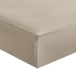 Drap housse grand bonnet microfibre Beige 140x190/200cm