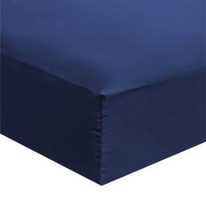 Drap housse grand bonnet microfibre Bleu 90x190/200cm