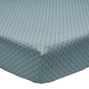 Drap housse imprimé en bambou vert émeraude 90x190