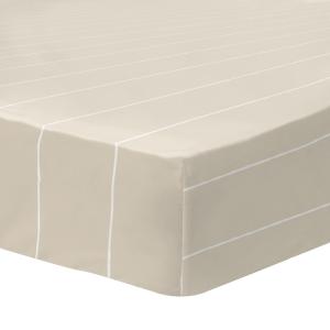 Drap-housse imprimé en coton Beige
