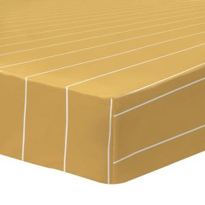 Drap-housse imprimé en coton Caramel