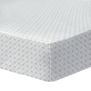 Drap-housse imprimé en coton Kaki