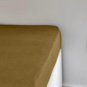 Drap housse Jersey 2 personnes uni  160x200 cm Bronze