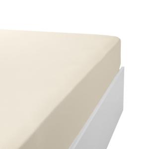 Drap housse jersey extensible en Coton Ecru 120x200 cm