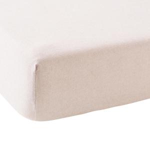 Drap housse lin 160x200 cm nude