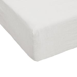 Drap housse lin français unie 180x200 cm