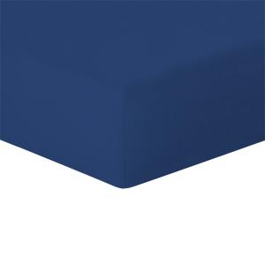 Drap housse lin lavé indigo 200x200x40