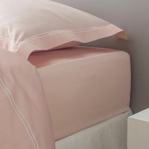 Drap housse luxe en Satin de coton Rose pâle 180x200 cm