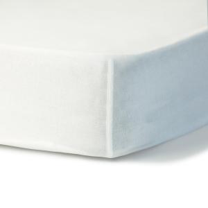 Drap housse percale blanc 140x200x30