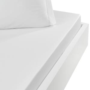 Drap housse percale coton pour lit articulé Blanc 160x200 c…