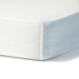 Drap housse percale de coton blanc 160x200x30