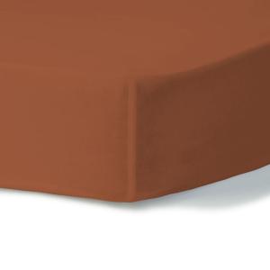 Drap housse percale de coton rouge toscane 160x200x30