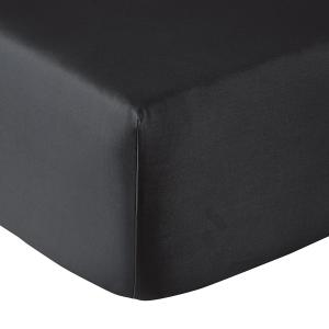 Drap housse percale noir 140x190 cm