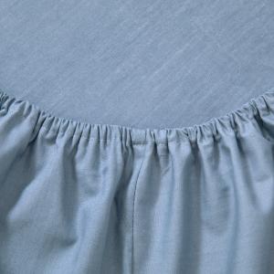 Drap housse pour lit articulé en percale de coton bleu 160…