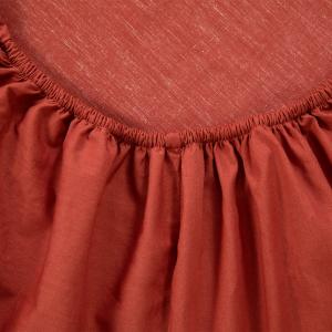Drap housse pour lit articulé en percale de coton rouge 160…